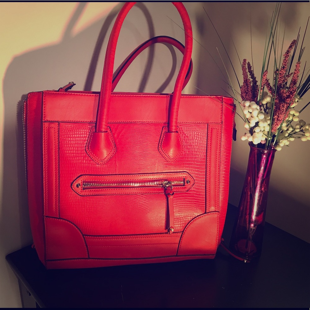 Beautiful bright red large also purse